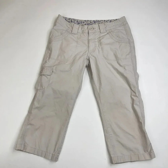 Carhartt Women's Trail Relaxed Fit Khaki Cropped Pants Size 10 - Picture 1 of 9